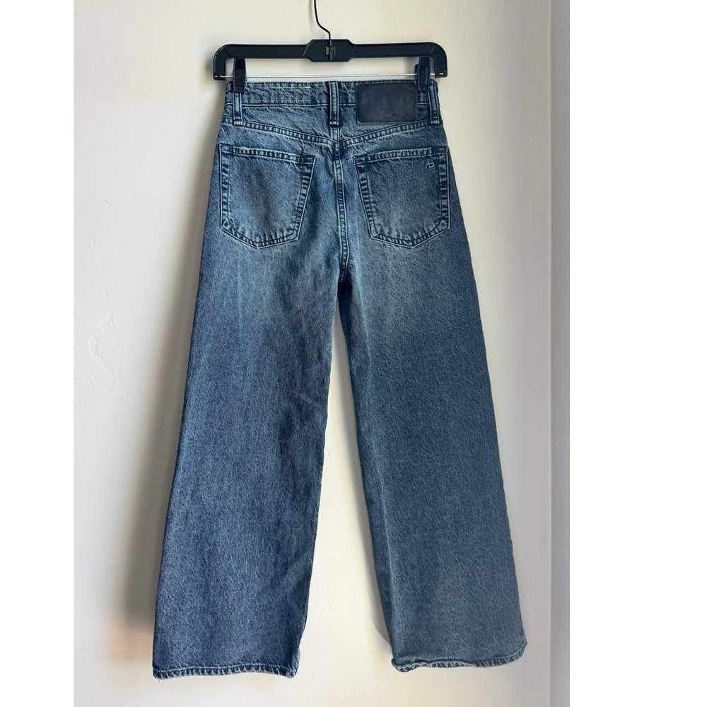 rag and bone Andi High Rise Ankle Wide Leg Jeans M Luxury Denim 24 Cottagecore - Picture 3 of 7